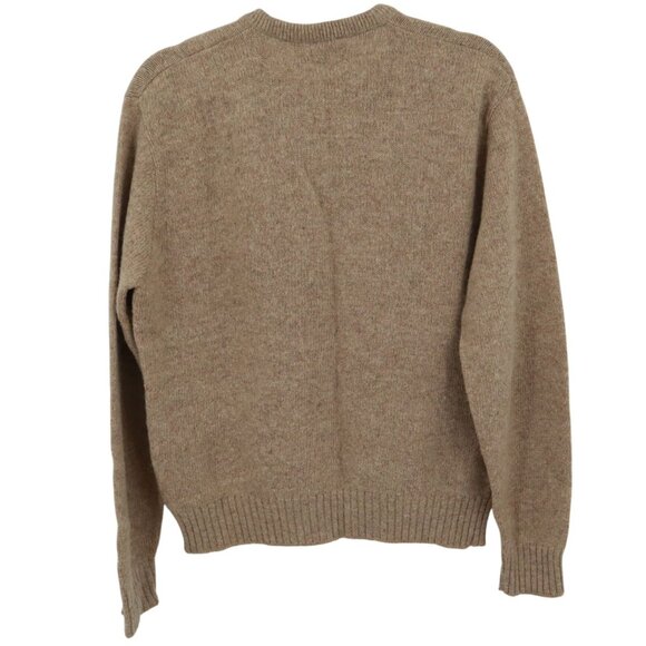 Knight Knit Wool Sweater Mens M Tan Snow Boarding Layering Outdoors Camp Hiking - Picture 3 of 13